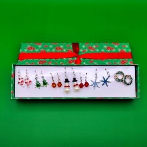 Avon Christmas Earrings set of 7